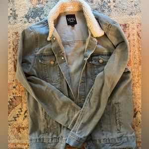 Borg collar Denim Jacket